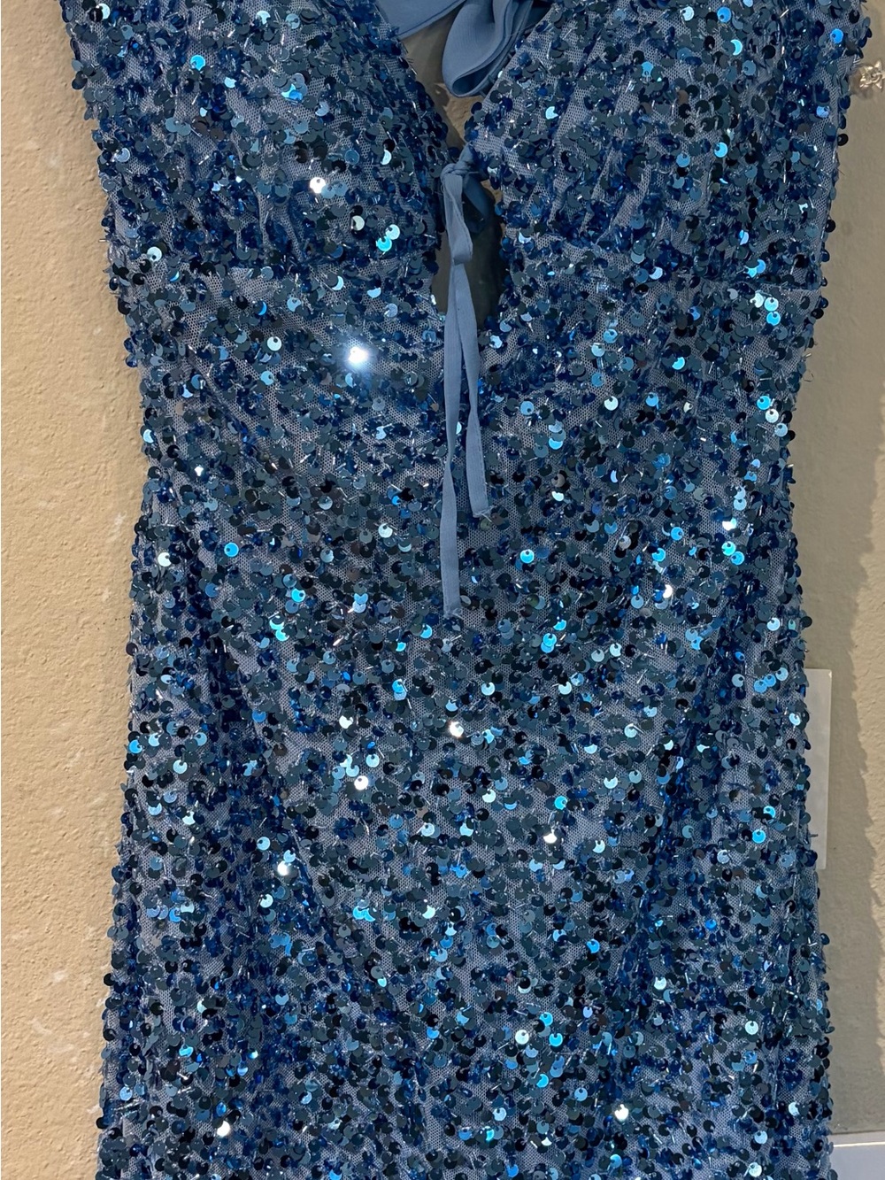 Blue Sequin Kids One-Piece Dress